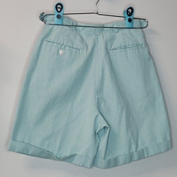 Vintage Izod Club Teal White Mom Super High Waisted Shorts Coastal Grandma 10 - Picture 6 of 6